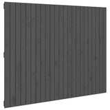Wall Headboard Grey 146.5x3x110 cm Solid Wood Pine 824945