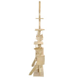 Cat Tree with Sisal Scratching Posts 230-250 cm Beige 170619