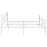Bed Frame without Mattress White Metal 160x200 cm 325001