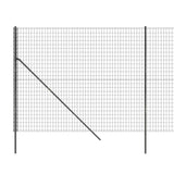 Wire Mesh Fence Anthracite 2.2x25 m Galvanised Steel 154207