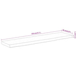 Wall Shelf 120x30x2.5cm Rectangular Solid Wood Acacia Live Edge 370242