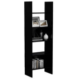 Book Cabinet Black 60x35x180 cm Engineered Wood 803408