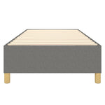 Box Spring Bed Frame Dark Grey Single Fabric 3121206