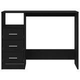 Desk with Drawers Black Oak 102x50x76 cm Engineered Wood 861993