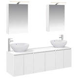 Bathroom Cabinet Set 5 pcs White Engineered Wood 3406471