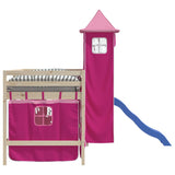 Curtains for Loft Bed with Tower Pink Polyester 835924
