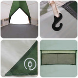 Teepee Tent 10-Person Green and White 567 x 470 x 242 cm 42004065