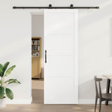 Sliding Door ORKDAL White 83 x 232 cm Solid Pine Wood 3445500
