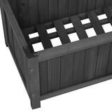 Planter Black Solid firwood Medium Planters Planter 316427