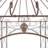 Garden Pavilion Antique Brown 400x258x378 cm Iron 314000