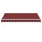 Manual Retractable Awning Burgundy 350x250 cm 3215226
