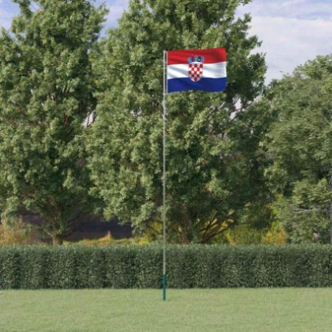 Croatia Flag and Pole 5.55 m Aluminium 3147128