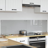 Kitchen Backsplash 2 pcs Light Grey 80 x 40 cm Tempered Glass 3415449