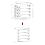 Sideboard Black 68x39x73.5 cm Cold-rolled Steel 851286
