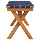 Garden Bench Dark Blue Solid Wood Acacia and Fabric 366516