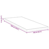 Mattress Topper White 90 x 190 x 6 cm Jaquard Fabric 4106255