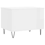 ZNTS Coffee Table High Gloss White 60x44.5x45 cm Engineered Wood 830950