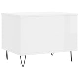 ZNTS Coffee Table High Gloss White 60x44.5x45 cm Engineered Wood 830950