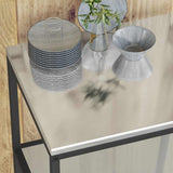 Kitchen Storage HATTEM Silver 60 x 50 x 92 cm Steel 874966