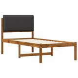 Bed Frame with Upholstered Headboard Natural and Dark Grey 904289