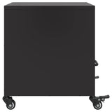 ZNTS Bedside Cabinet Black 36x39x43.5 cm Steel 846704