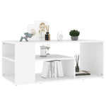 Coffee Table White 100x50x40 cm Engineered Wood 806921