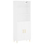 Highboard White 69.5x34x180 cm Engineered Wood 3189941