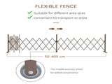 Expanding Trellis Fence Freestanding Movable Fence Foldable Garden Screen Panel Aluminium, 405cm x T3398P325251