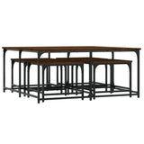 Nesting Coffee Tables 5 pcs Brown Oak Engineered Wood 835338