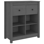 Sideboard Grey 70x35x80 cm Solid Wood Pine 813766