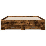 Bed Frame with Drawers without Mattress Smoked Oak 120x190 cm Small Double 3280416