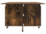 Dinning Table 2 pcs 140 x 80 x 77 cm Engineered Wood Smoked Oak 3424936