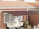 Retractable Awning Brown 250 x 200 cm Fabric 3329388