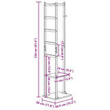 Coat Stand with Hooks and Shelves 38.5x30x156 cm Bamboo 4008918