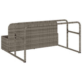 Poolside Float Storage Grey 110x100x57 cm Poly Rattan 4104090