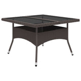 Garden Dining Set Brown with cream cushions 3095895