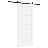 Sliding Door ORKDAL 93 x 211 cm Engineered Wood White and Black 3450236