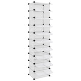 Shoe Rack Transparent 44x32x174 cm PP 340561