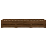 Bed Frame with Drawers without Mattress Brown Oak 90x200 cm 3207300