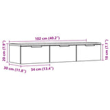 Wall Cabinet Old Wood 102x30x20 cm Engineered Wood 856985