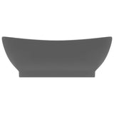 Luxury Basin Overflow Oval Matt Dark Grey 58,5x39 cm Ceramic 146939