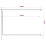 Outdoor Roller Blind 225 cm Black 312947