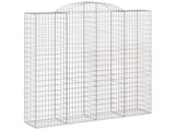 Arched Gabion Baskets 12 pcs 200x50x220/240 cm Galvanised Iron 3146456