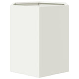 Garden Planter White Hexagon 46x40x45 cm Steel 851110