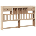 ZNTS Bookcase Bed without Mattress 200x200 cm Solid Wood Pine 3321751