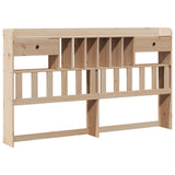 ZNTS Bookcase Bed without Mattress 200x200 cm Solid Wood Pine 3321751