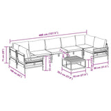 Garden Sofa Set Anthracite Steel 3378969