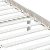 Bed Frame without Mattress White King Size Solid Wood 3100595