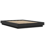 ZNTS Bed Frame without Mattress Black 120x190 cm Small Double 3281232