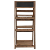 49382 3-Tier Plant Stand with Blackboard 40x30x90 cm Solid Fir Wood